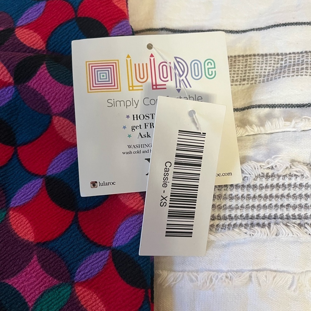 LuLaRoe Yellow and Pink Midi Pencil Skirt - Picture 2 of 2